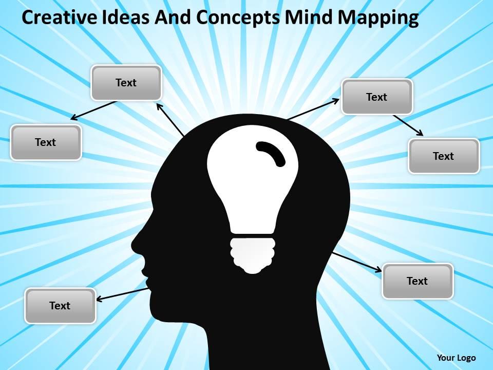 Business analysis diagrams creative ideas and concepts mind mapping powerpoint slides Slide00