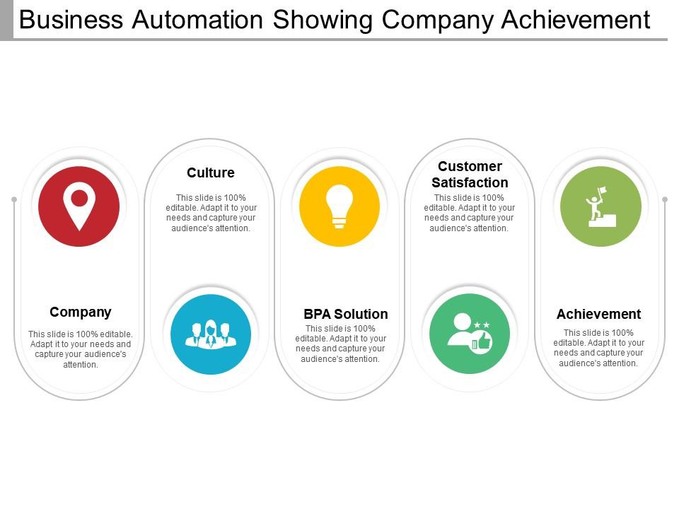 Business automation showing company achievement Slide01