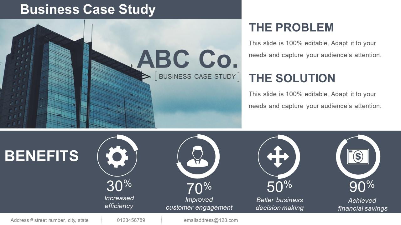 Business case study template ppt Presentation Graphics Presentation