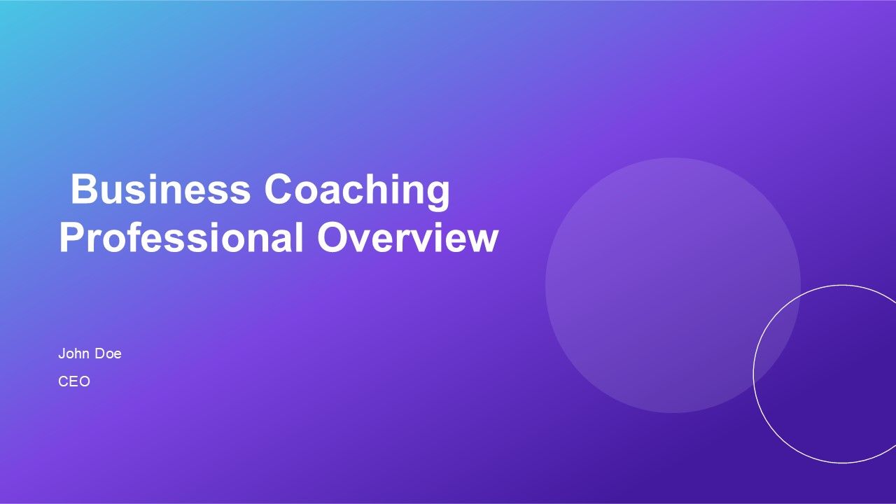Business Coaching Professional Overview PPT Structure AT