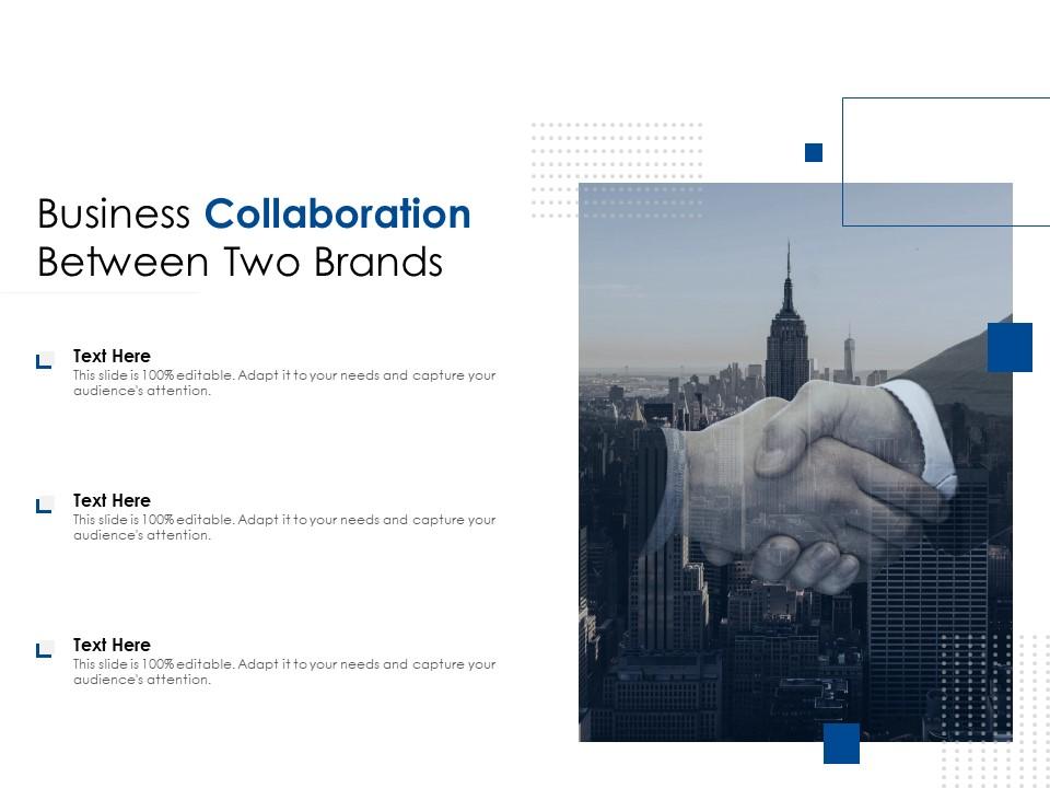 Business Collaboration Between Two Brands PowerPoint Templates