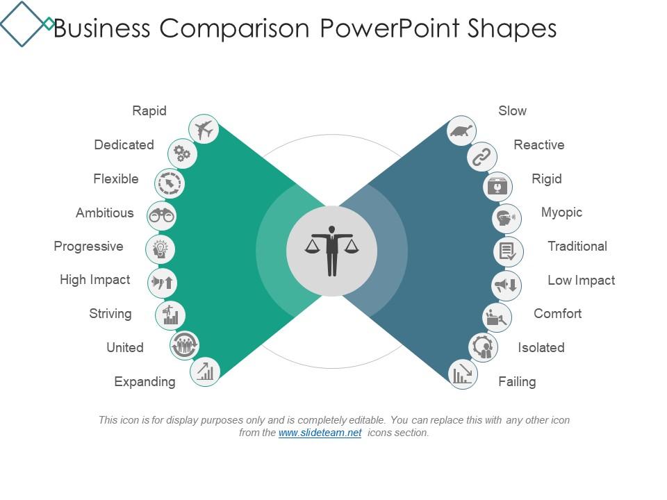 Business comparison powerpoint shapes Slide00