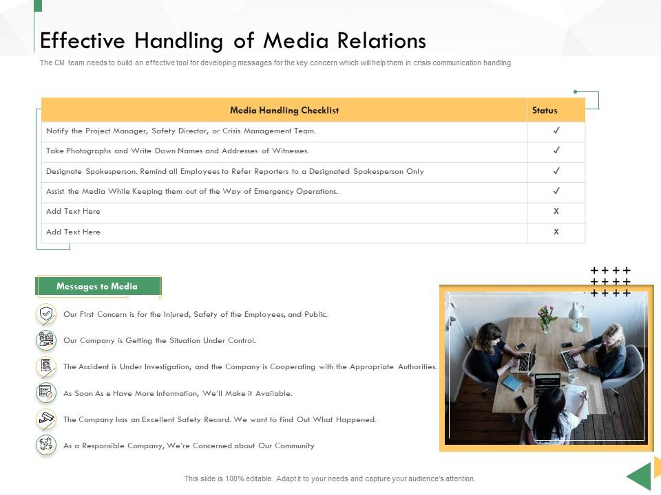 Business crisis preparedness deck effective handling of media relations ppt graphics Slide00