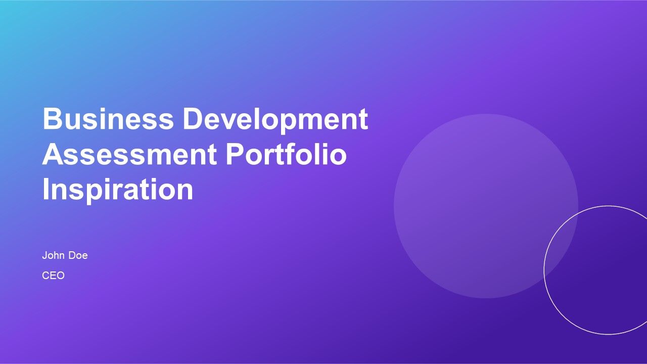 Business Development Assessment Portfolio Inspiration PPT Structure AT