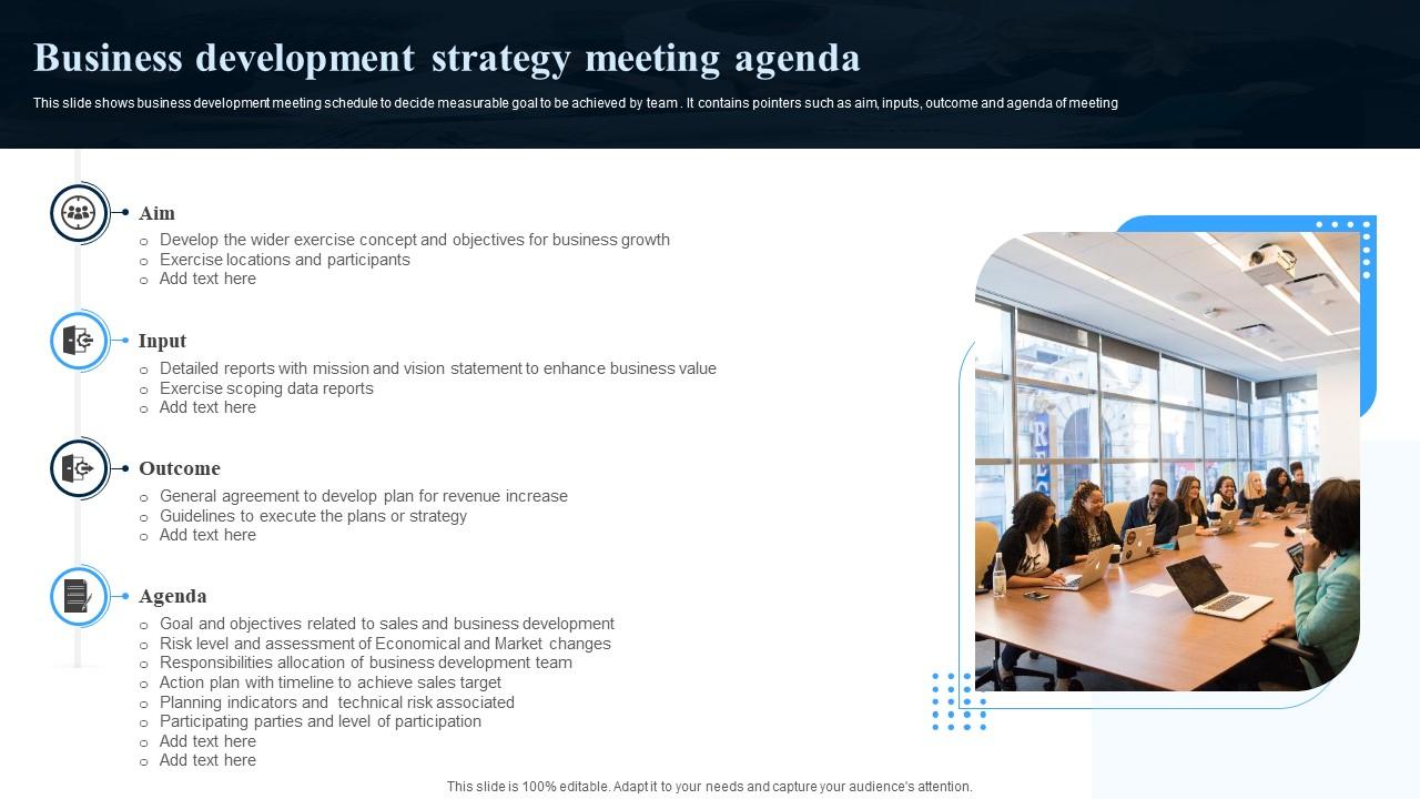 Business Development Strategy Meeting Agenda Slide01