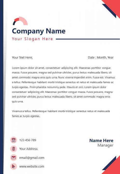 Business employment letterhead design template Slide01