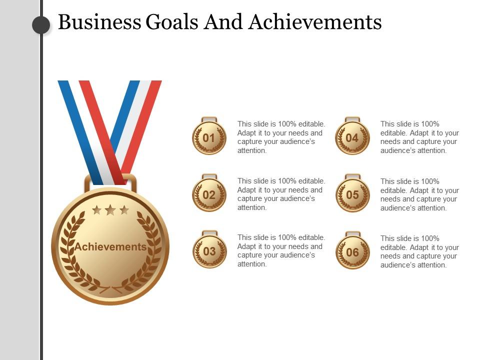 Business goals and achievements powerpoint templates Slide01