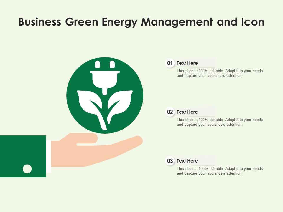 Business green energy management icon Slide01