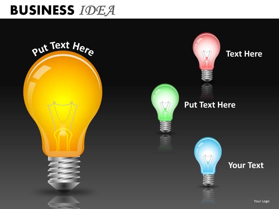 Three Ideas Slide Example 88141692 Style Variety 3 Idea-Bulb 1 Piece Powerpoint Presentation ...