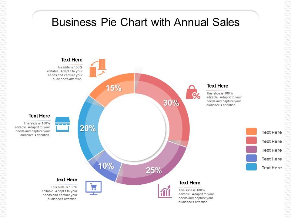 Business Pie Chart With Annual Sales | PowerPoint Slides Diagrams ...