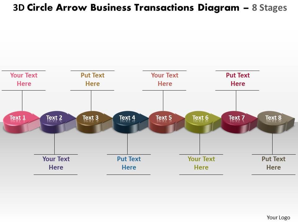 Business powerpoint templates 3d circle arrow transactions diagram sales ppt slides Slide00