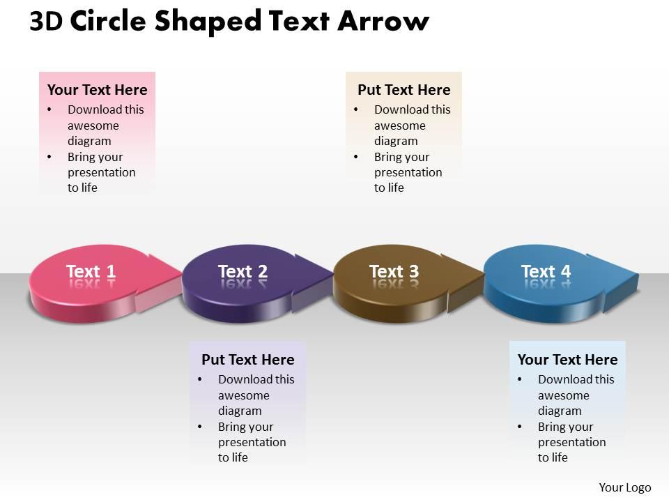 Business powerpoint templates 3d circle shaped text arrow sales ppt slides Slide00
