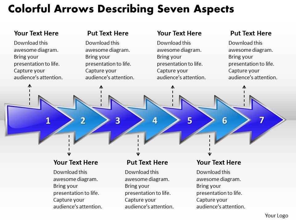 business_powerpoint_templates_colorful_arrows_describing_seven_aspects_sales_ppt_slides_Slide01