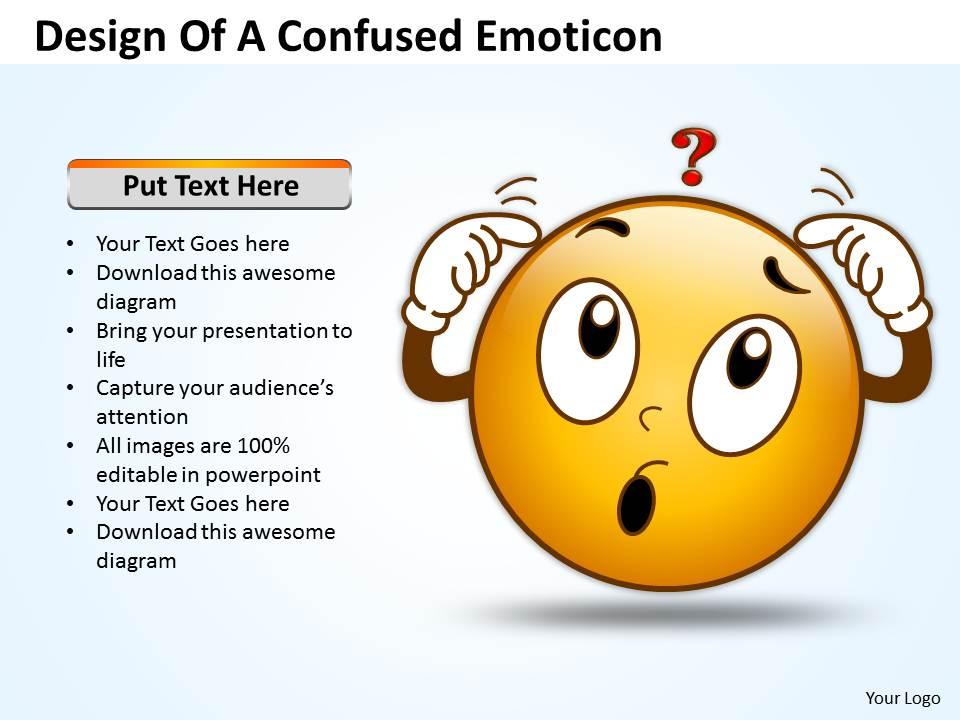 Business powerpoint templates design of confused emoticon sales ppt slides Slide00