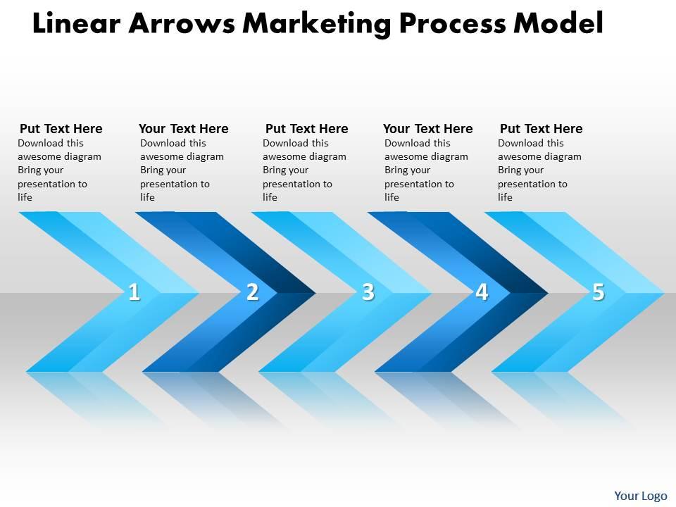 Business powerpoint templates linear arrows marketing process model sales free ppt slides Slide00