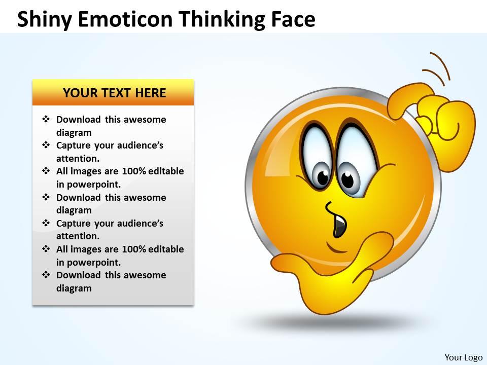 business_powerpoint_templates_shiney_emoticon_thinking_face_sales_ppt_slides_Slide01