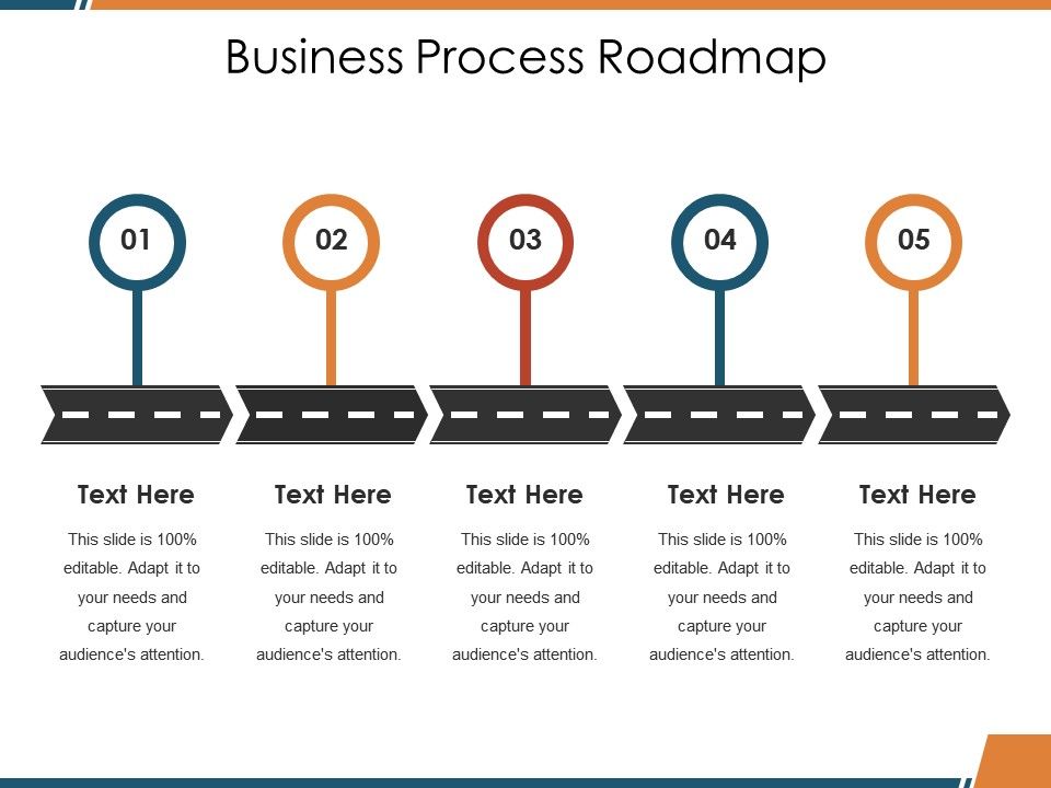 Business process roadmap ppt shapes Slide01
