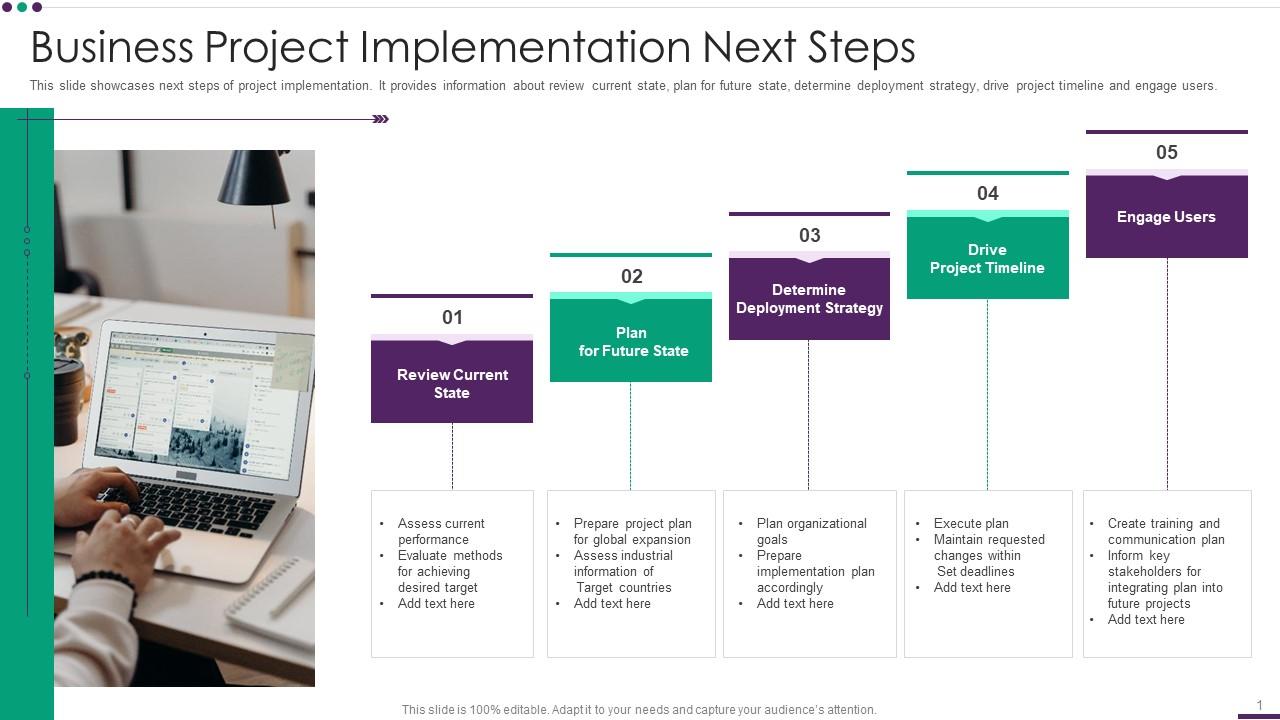 Business Project Implementation Next Steps