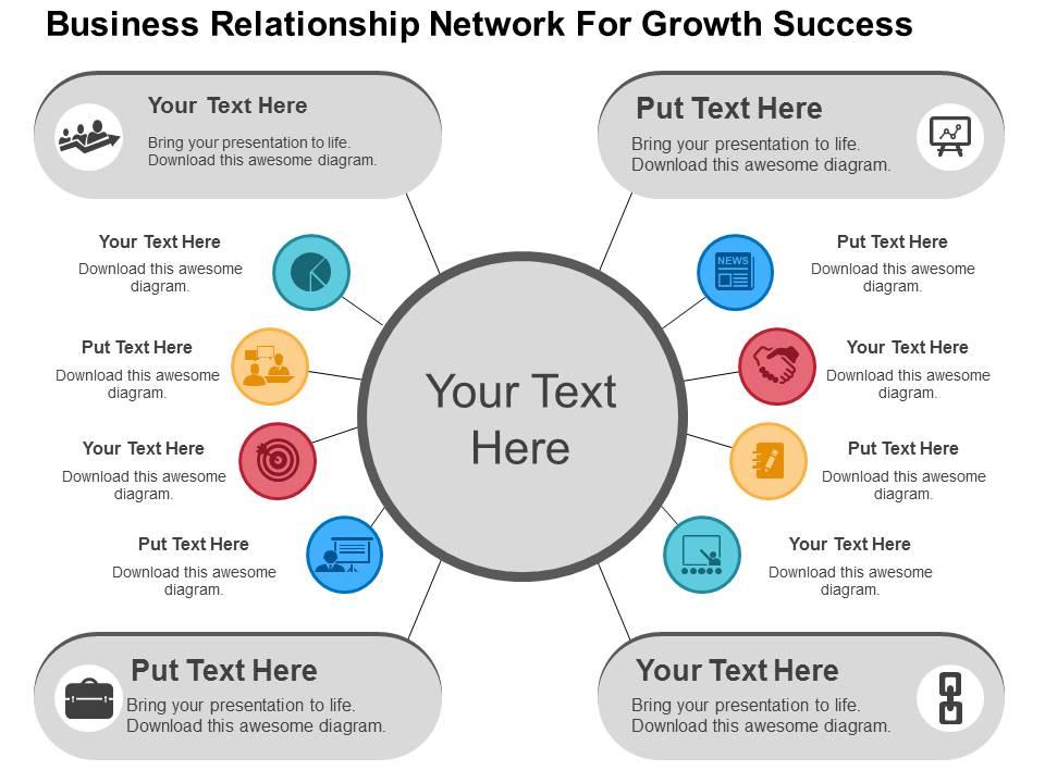 business_relationship_network_for_growth_success_flat_powerpoint_design_Slide01