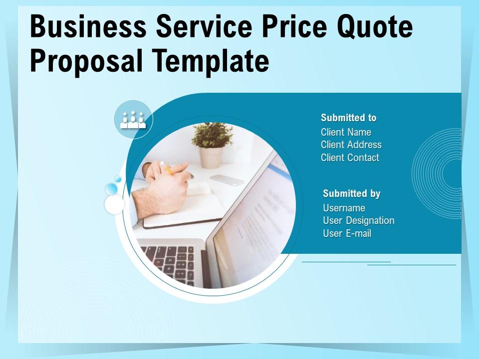 Business Service Price Quote Proposal Template Powerpoint Presentation Slides Slide01
