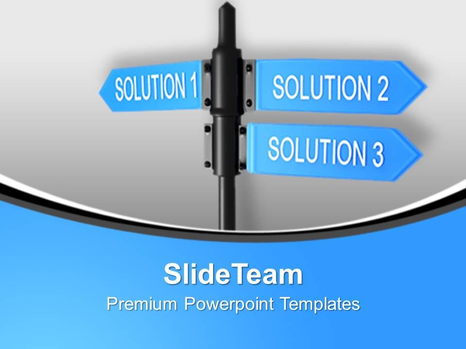 Business Solution Signpost Powerpoint Templates Ppt Themes And Graphics 0113 Slide01