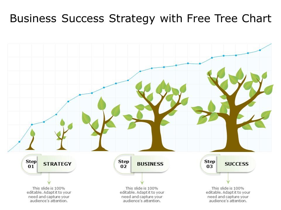 Business Success Strategy With Free Tree Chart