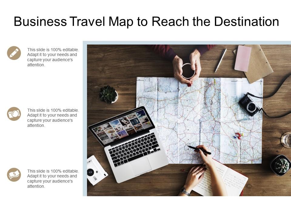 Business travel map to reach the destination Slide01