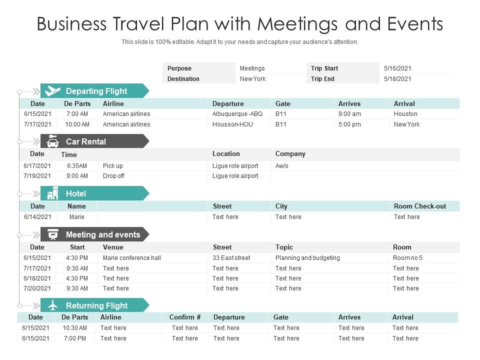 meeting planner travel definition