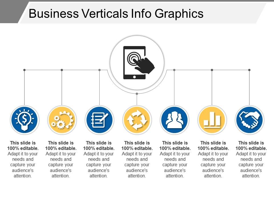 Business Verticals Info Graphics PowerPoint Slide Template