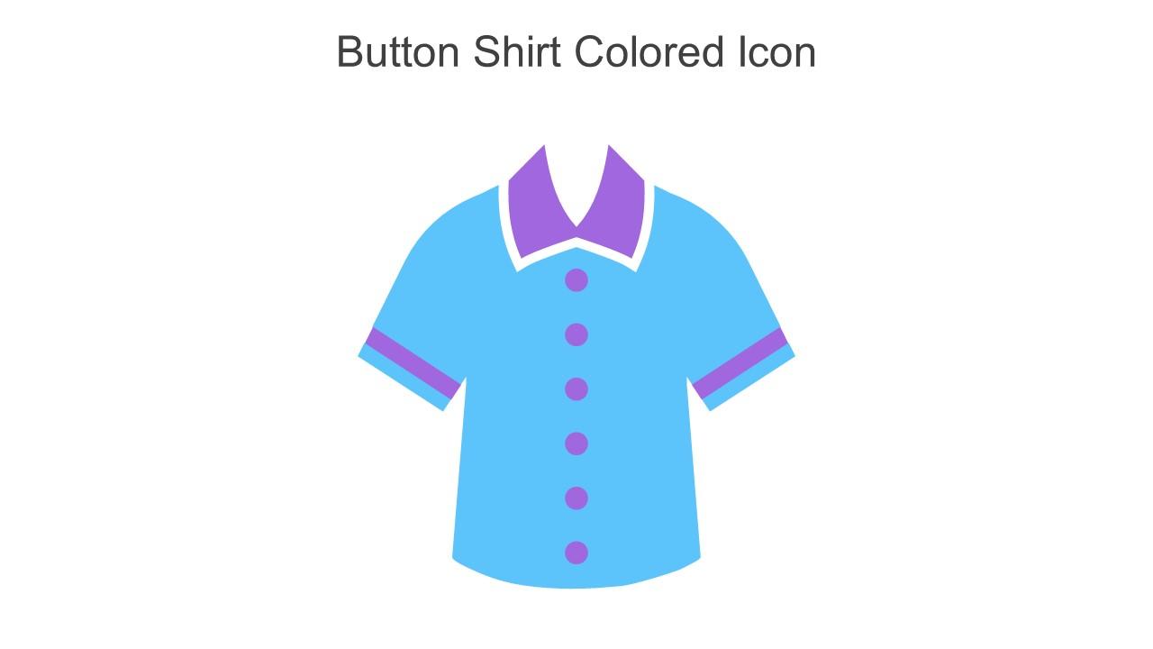 Button Shirt Colored Icon In Powerpoint Pptx Png And Editable Eps Format