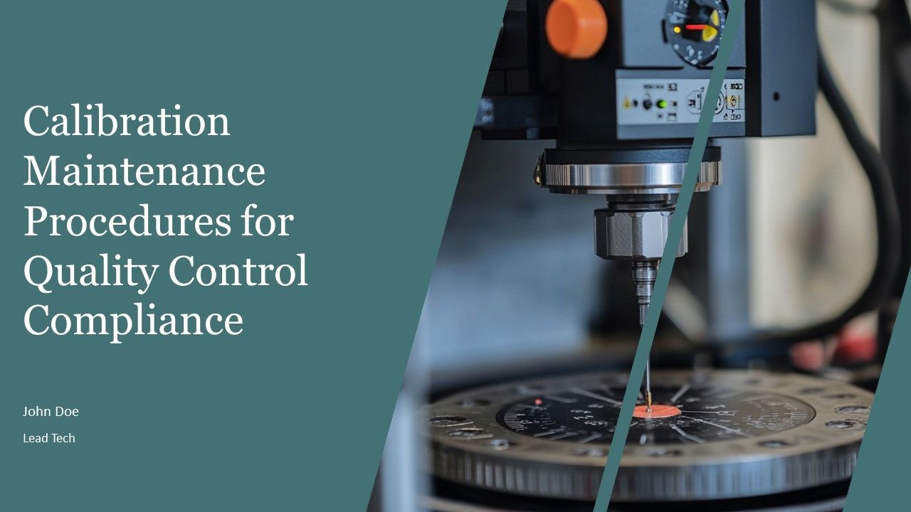 Calibration Maintenance Procedures For Quality Control Compliance PPT ...