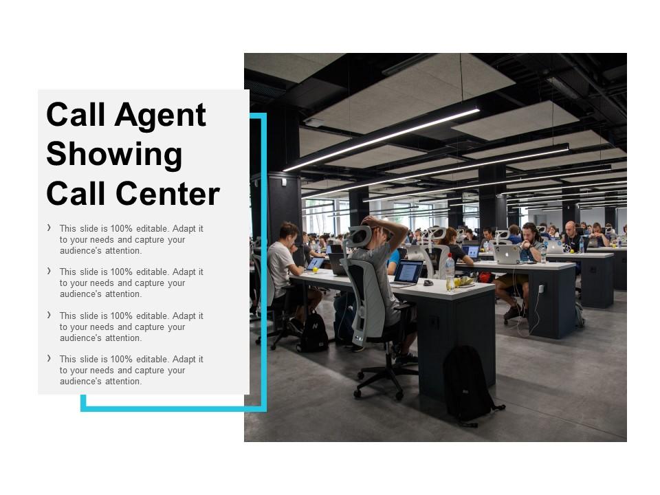 Call agent showing call center Slide01