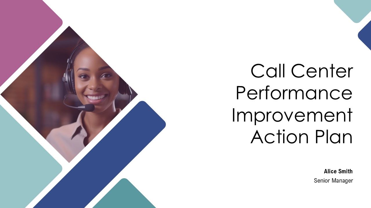 Call Center Performance Improvement Action Plan PPT Designs AT