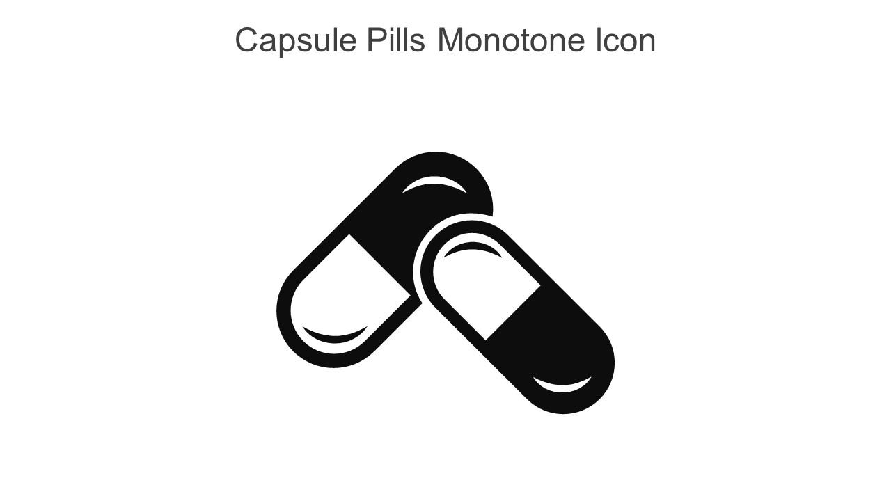 Capsule Pills Monotone Icon In Powerpoint Pptx Png And Editable Eps Format