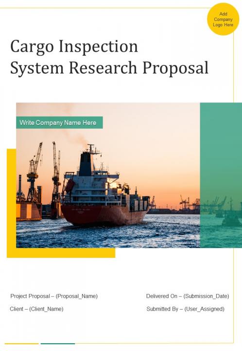 Cargo inspection system research proposal example document report doc pdf ppt Slide01