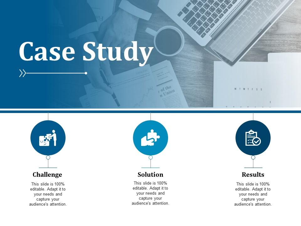 Case study challenge solution results ppt visual aids professional Slide01