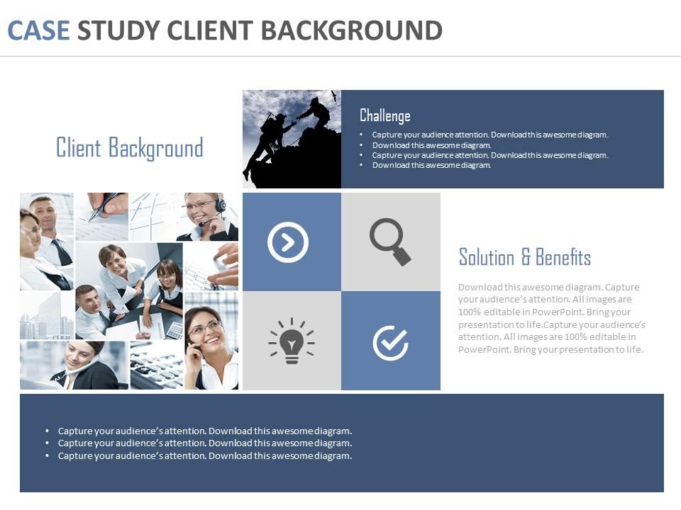 Case study client background ppt slides Slide00