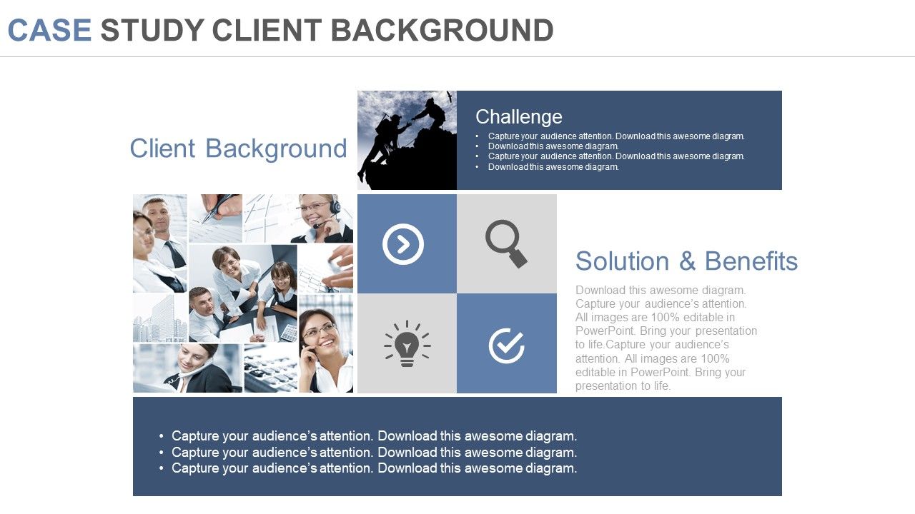 Case study client background ppt slides