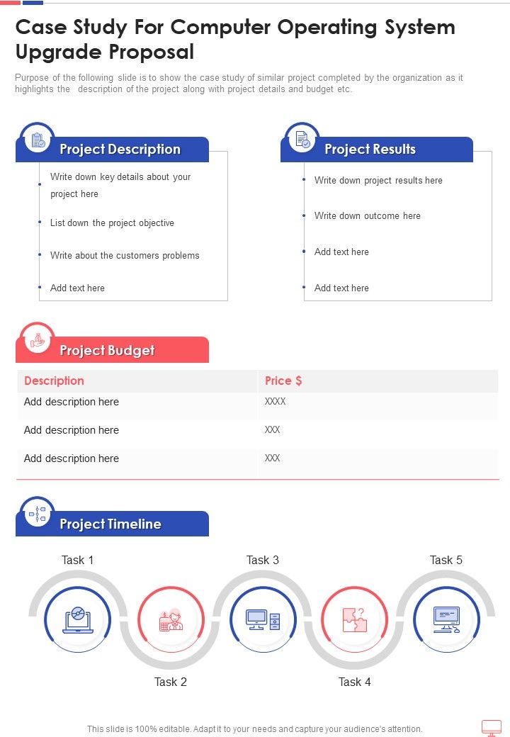Case Study For Computer Operating System Upgrade Proposal One Pager