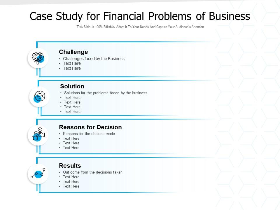 Case study for financial problems of business Presentation Graphics