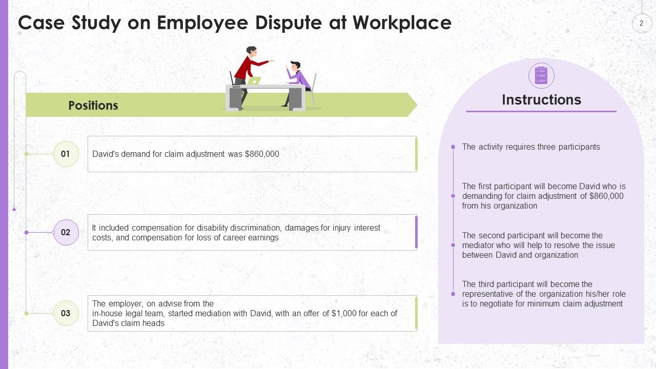 Case Study On Employee Dispute At Workplace Training Ppt PPT PowerPoint