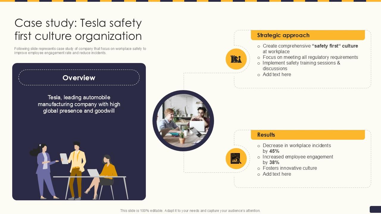 Case Study Tesla Safety First Incident Prevention Workplace Safety Ppt