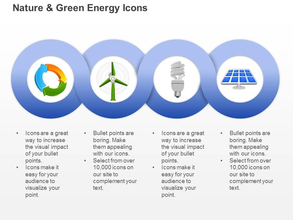 Cd ecology and green energy icons with windmill cfl and solar light ppt icons graphics Slide01
