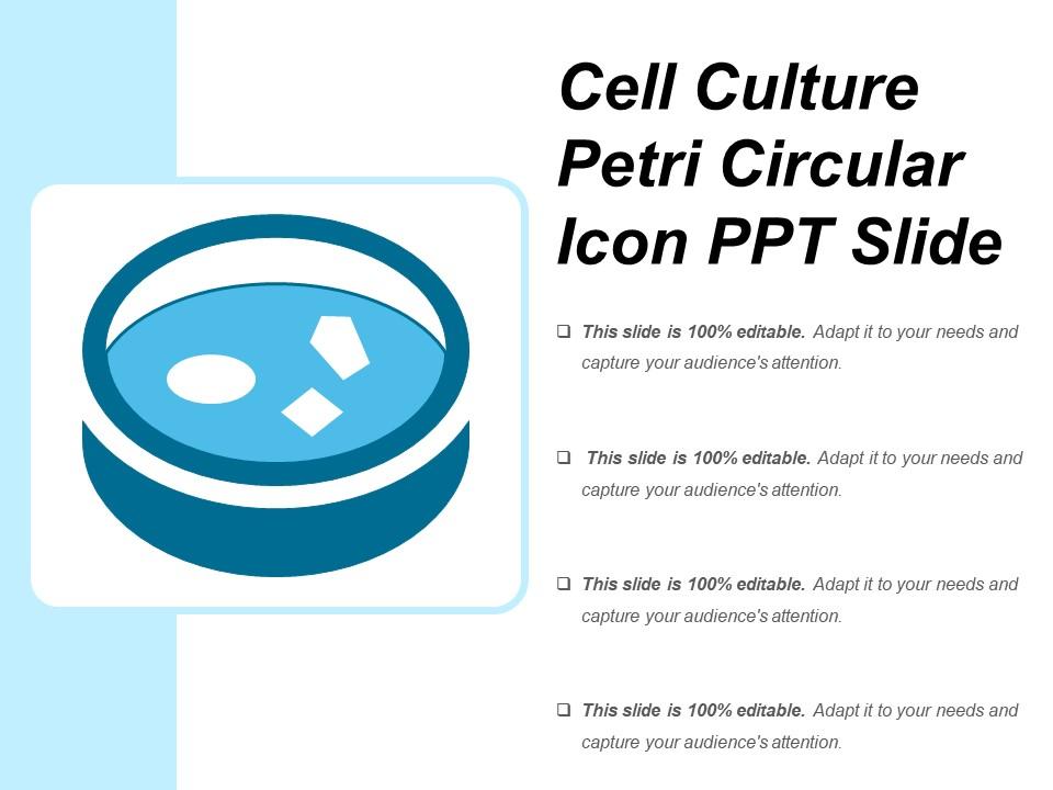 Cell culture petri circular icon ppt slide Slide01