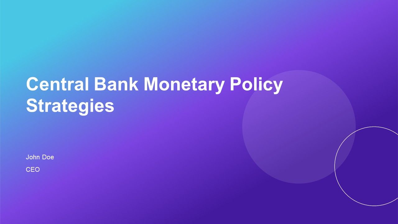 Central Bank Monetary Policy Strategies PPT Guidelines AT Central Bank Monetary Policy Strategies PPT Guidelines AT
