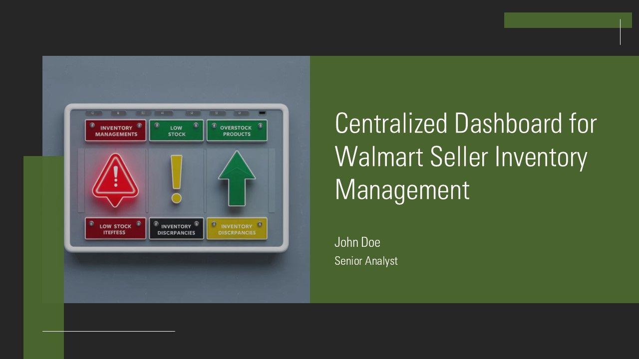 Walmart Inventory Management Graph Centralized Dashboard For Walmart Seller Inventory Management PPT ...