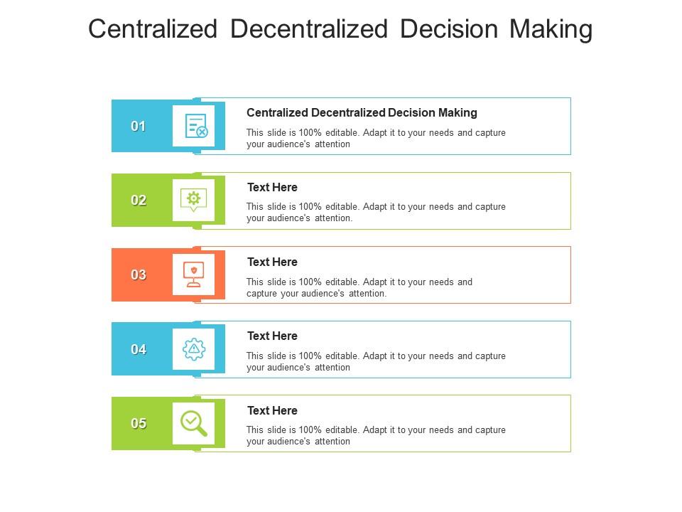 centralized and decentralized decision making