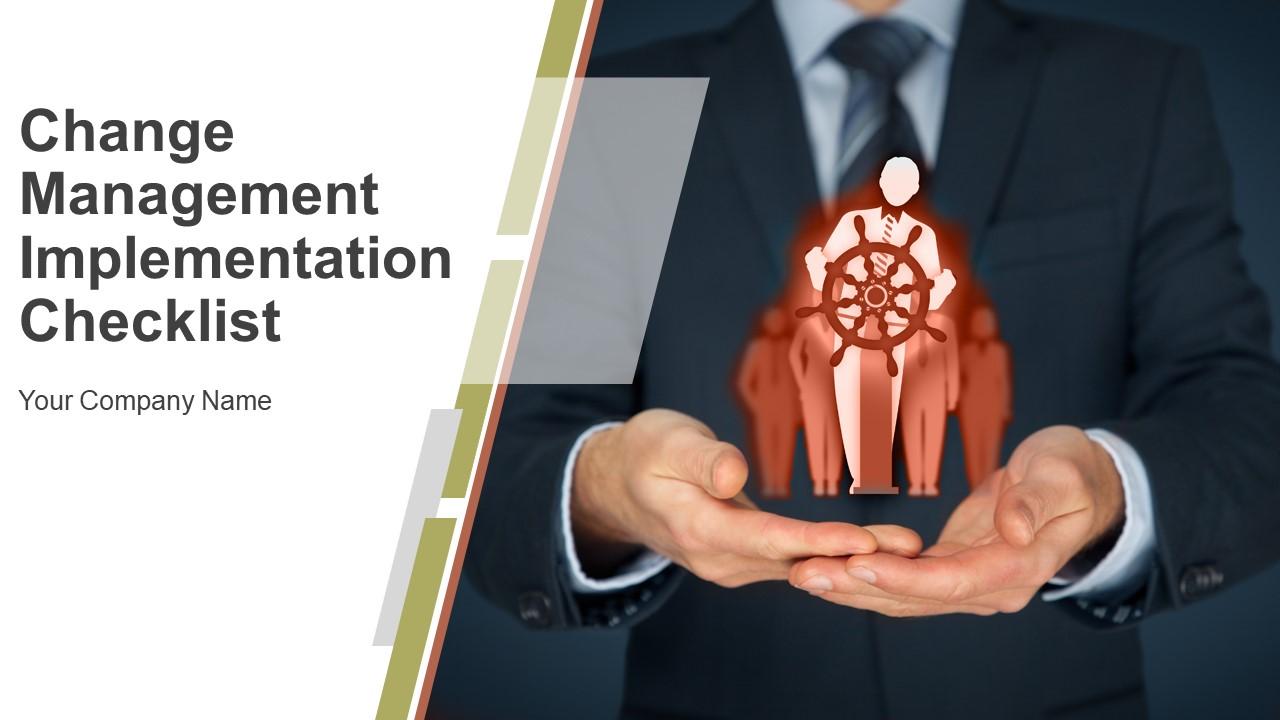 Change Management Implementation Checklist Powerpoint Presentation Slides Slide01