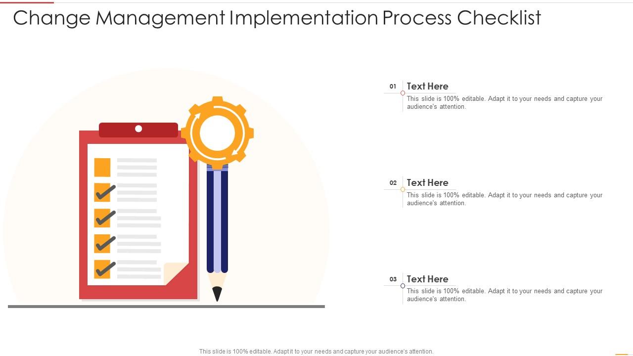 Change Management Implementation Process Checklist