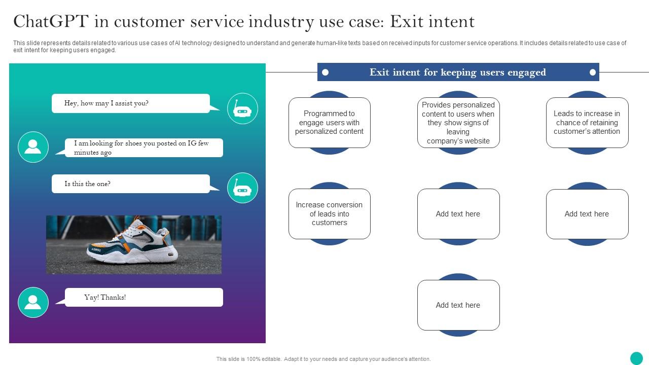 Chatgpt In Customer Service Industry Use Case Exit Intent Implementing Chatgpt In Customer Service Industry Use Case Exit Intent Implementing